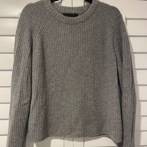 Jenni Kayne Cashmere Fisherman Sweater Heather Grey Medium